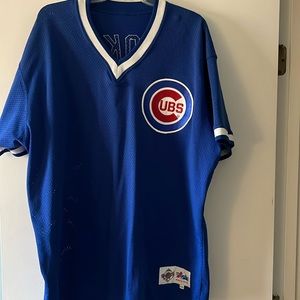 VINTAGE BOOKER CHICAGO CUBS MAJESTIC STITCHED PULLOVER BATTING PRACTICE JERSEY